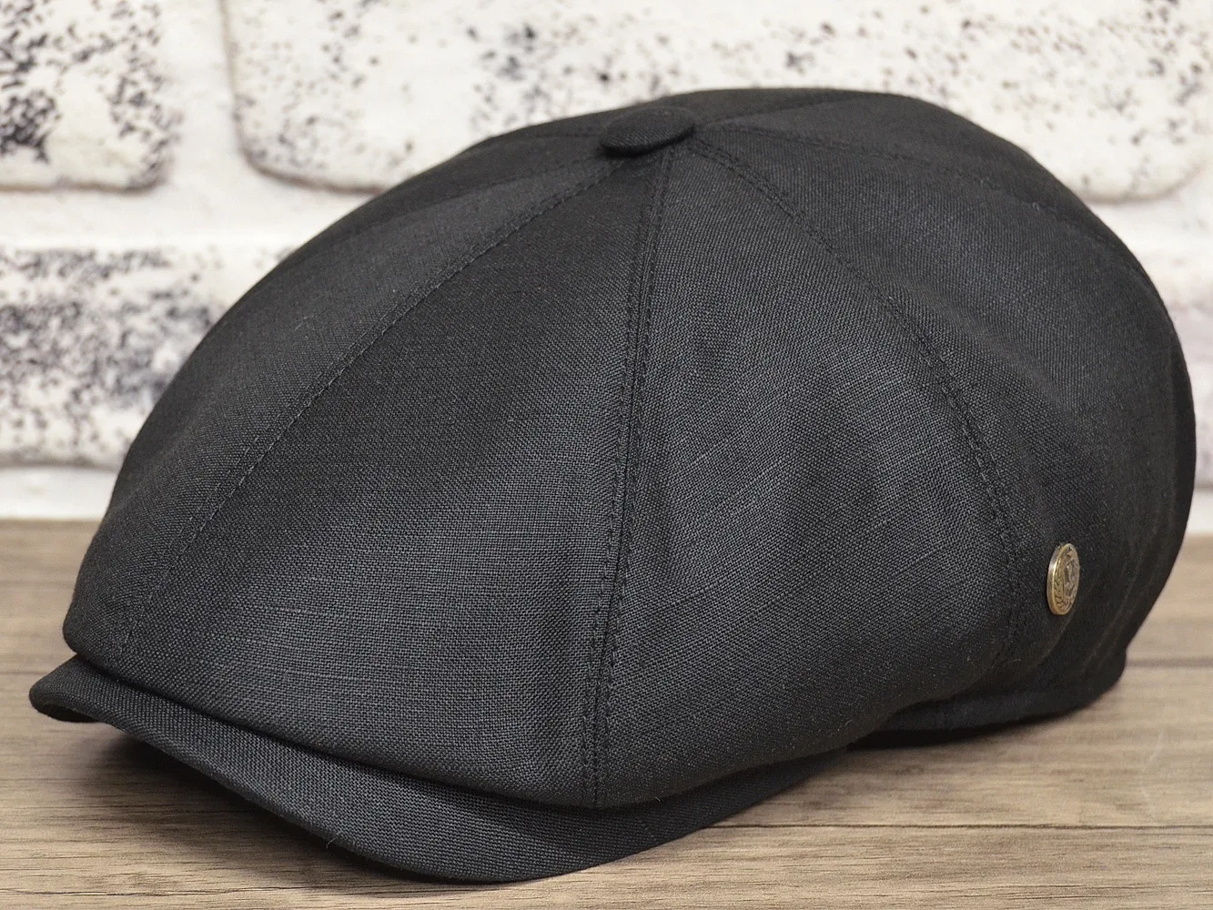 Pozze Lüx Keten Peaky Blinders Kasket - Siyah