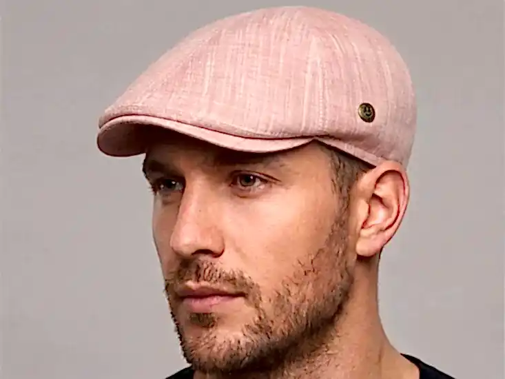 Pembe Gül Kurusu Erkek Yazlık Kasket Şapka