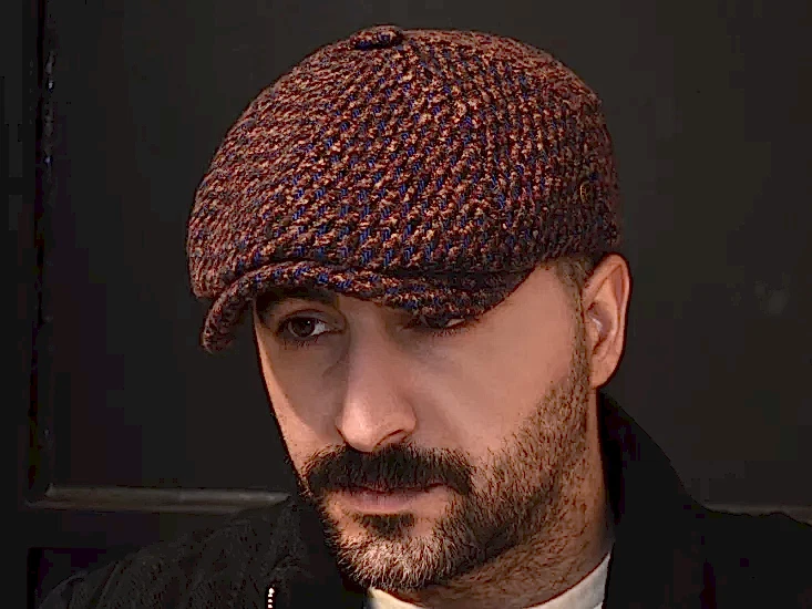 Bordo Renk Kışlık İngiliz Erkek Kasket Şapka