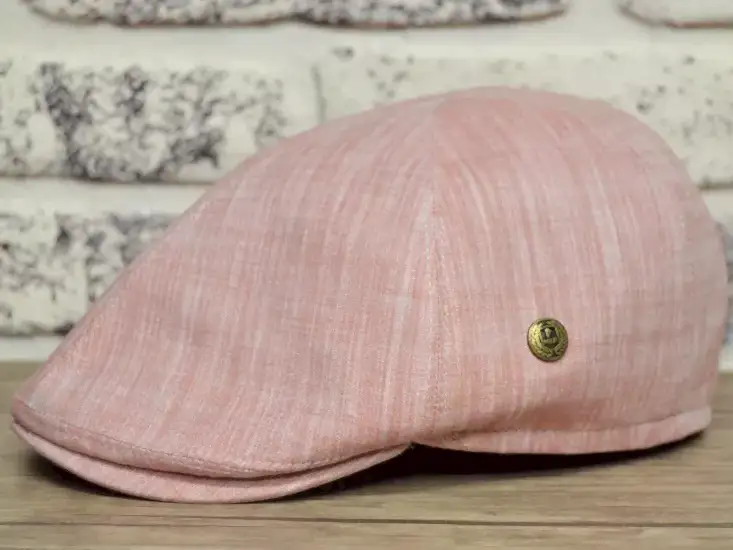 Pembe Gül Kurusu Erkek Yazlık Kasket Şapka