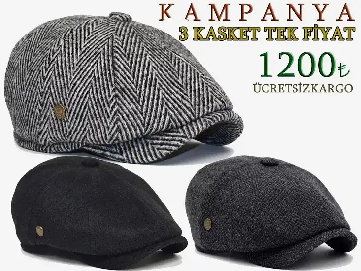 Kışlık Erkek Peaky İngiliz Model Kasket Şapka