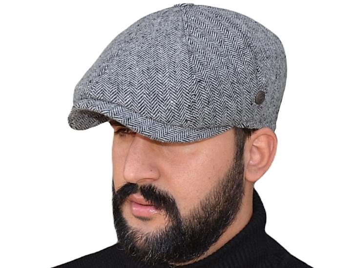 Pozze Kerem Peaky Blinders Stil Kışlık İngiliz Erkek Kasket Şapka